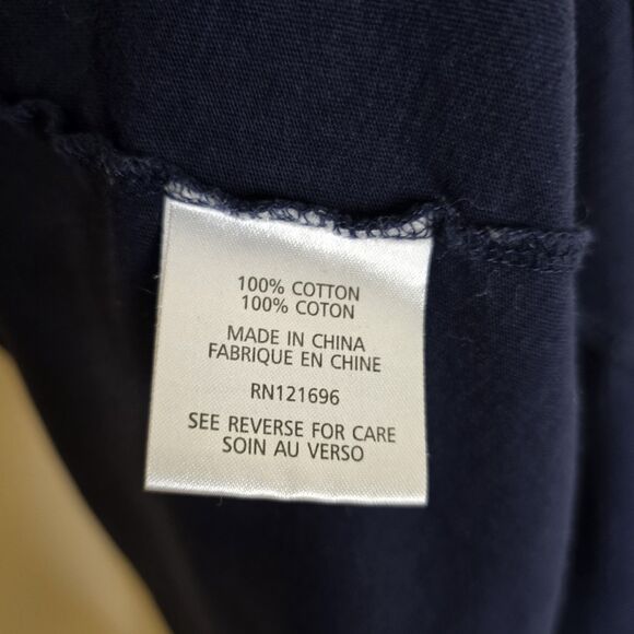 Demylee Women's XS Navy Blue Short Sleeve V-Neck Maxi Dress 100% Cotton - Picture 6 of 12